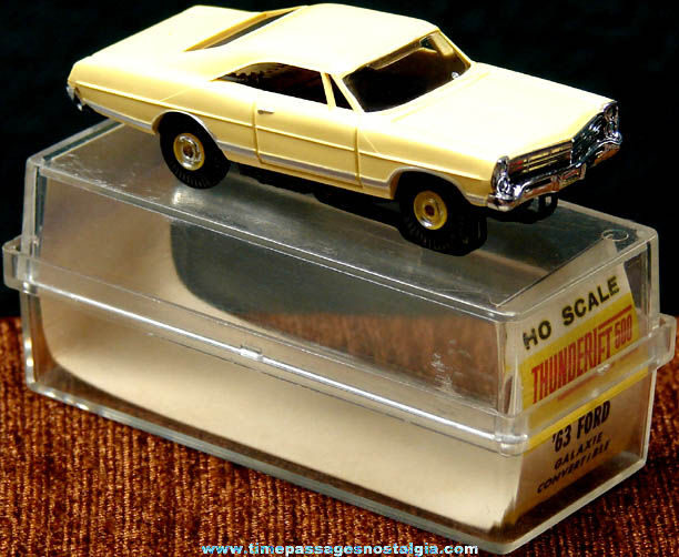 Boxed 1963 Pale Yellow Ford Galaxie Hard Top Aurora Slot Car