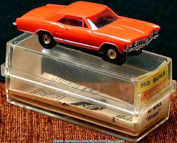 Boxed 1963 Red Buick Riviera Aurora Slot Car