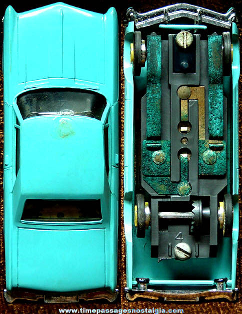 Boxed 1963 Turquoise Blue Buick Riviera Aurora Slot Car