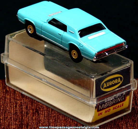 Boxed 1967 Turquoise Blue Ford Thunderbird Aurora Slot Car