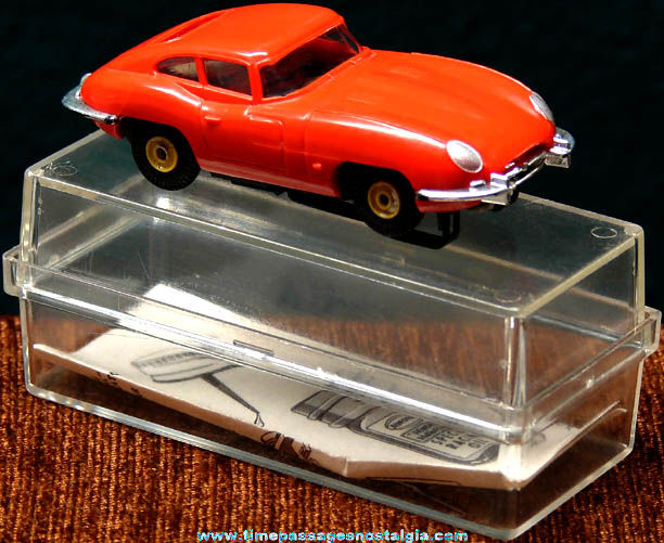 Boxed 1960s Red XKE Jaguar Aurora Slot Car