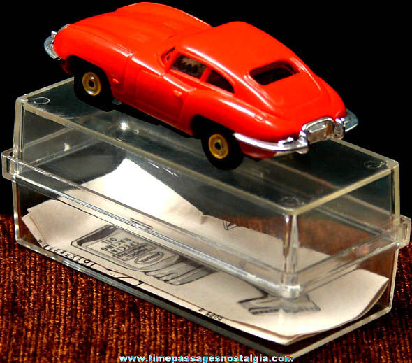 Boxed 1960s Red XKE Jaguar Aurora Slot Car