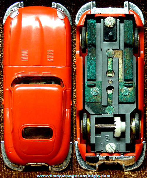 Boxed 1960s Red XKE Jaguar Aurora Slot Car