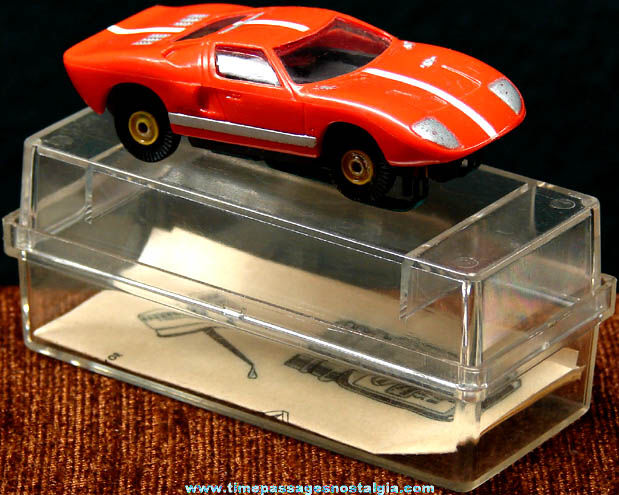 Boxed 1960s Red Ford GT Aurora Slot Car
