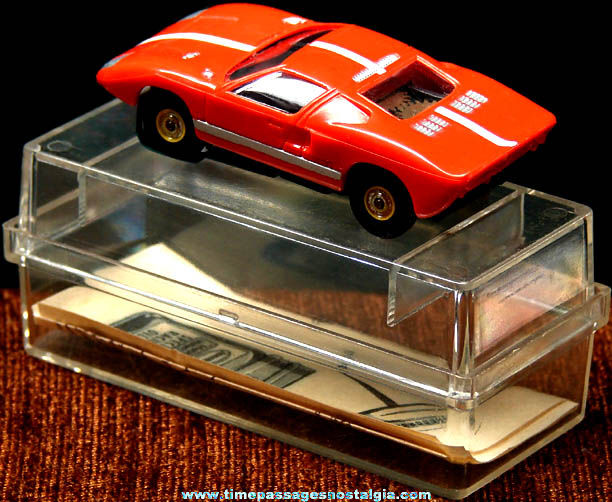 Boxed 1960s Red Ford GT Aurora Slot Car