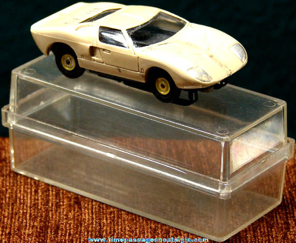 Boxed 1960s Tan Ford GT Aurora Slot Car