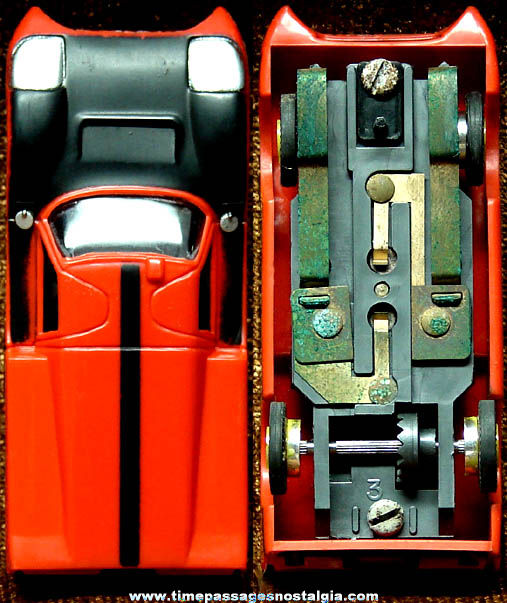 Boxed 1960s Red & Black Ford J Aurora Slot Car