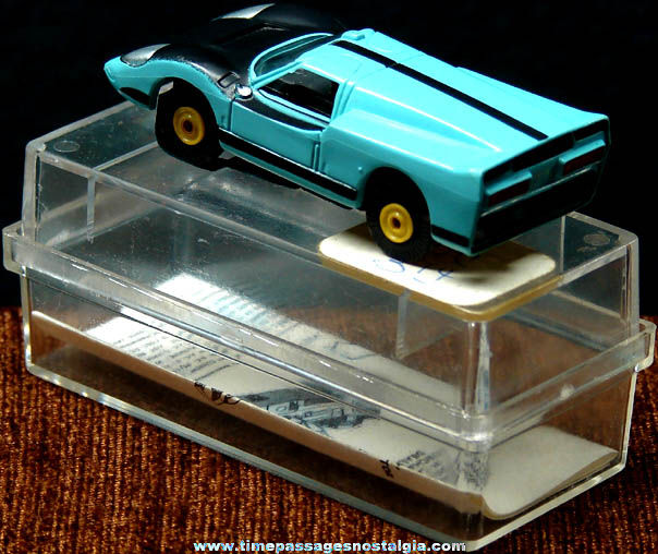 Boxed 1960s Turquoise Blue & Black Ford J Aurora Slot Car