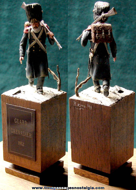 Hand Painted & Mounted 1812 Guard Grenadier Soldier Figure