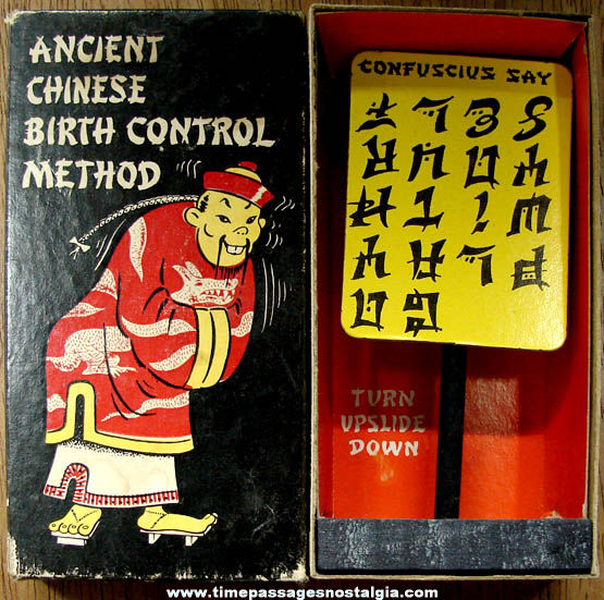 1972 Boxed Franco American Ancient Chinese Birth Control Joke Gift