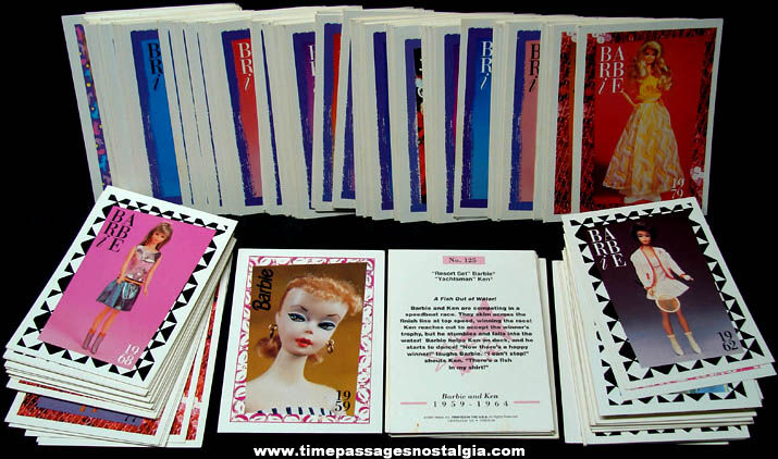(223) Different 1990 & 1991 Barbie Doll Character Trading Cards
