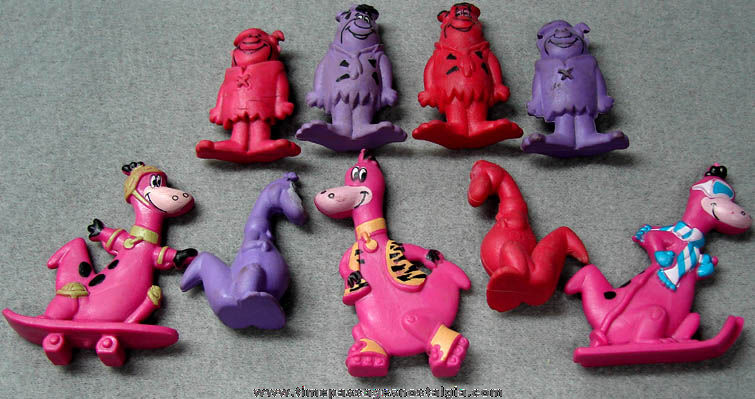 (9) Old Flintstones Character Post Cereal Prize Toy Figures