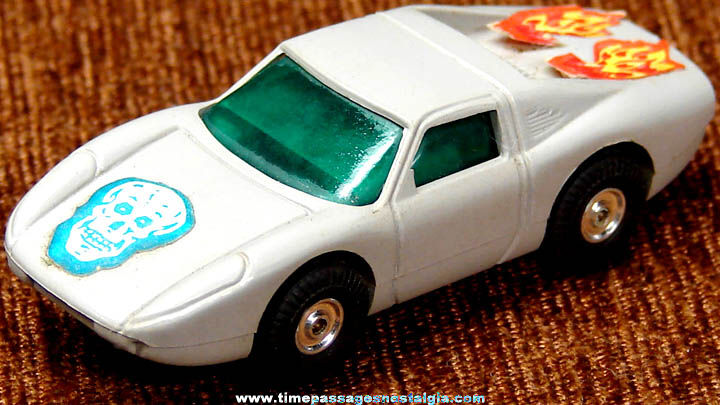 1960s Light Gray Porsche Atlas Slot Car With Stickers