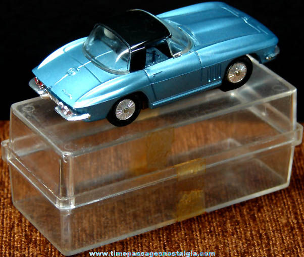 Boxed 1960s Blue & Black Chevrolet Corvette Tyco Slot Car