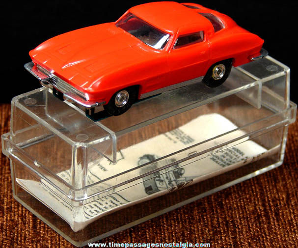 Boxed 1960s Red Chevrolet Corvette Aurora Slot Car
