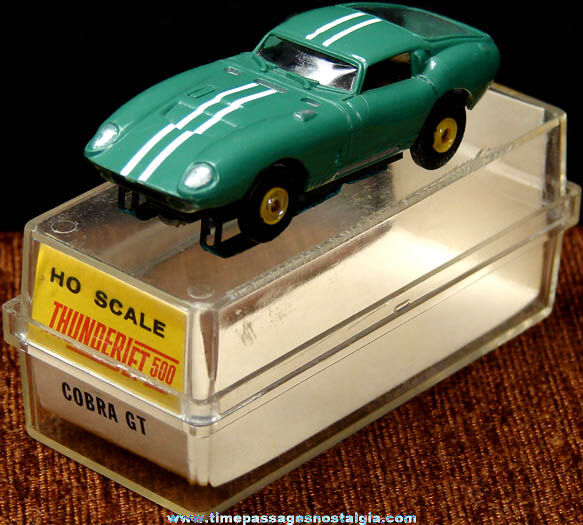 Boxed 1960s Green Cobra GT Aurora Slot Car