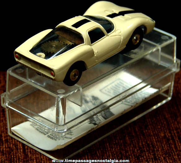 Boxed 1960s Tan Dino Ferrari Aurora Slot Car