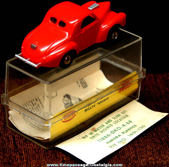 Boxed 1960s Red Willys Gasser Aurora Slot Car