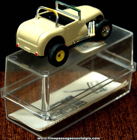 Boxed 1960s Tan Hot Rod Roadster Aurora Slot Car
