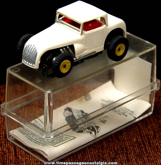 Boxed 1960s White Hot Rod Coupe Aurora Slot Car