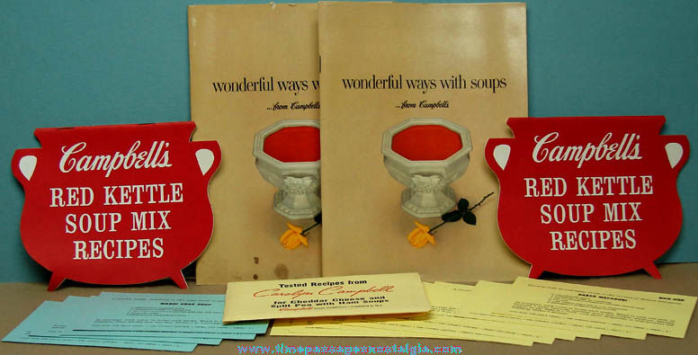 (18) Old Campbell’s Soup Recipe Advertising Booklets & Cards