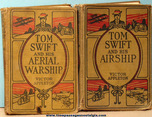 (2) 1910s Tom Swift Airship Hard Back Books