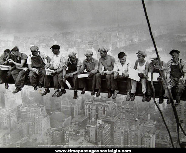 1932 Lunchtime atop a Skyscraper Ironworkers Photograph