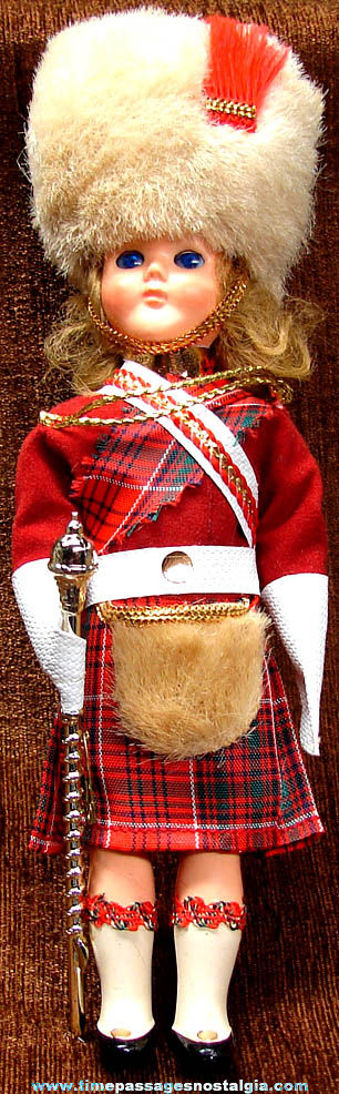 Old Dressed White Busby Drum Major Souvenir Toy Doll