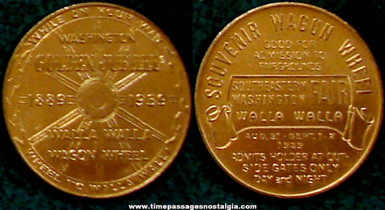 1939 Washington State Golden Jubilee Advertising Souvenir Coin