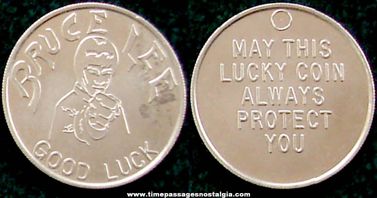 Old Bruce Lee Character Good Luck Token Coin