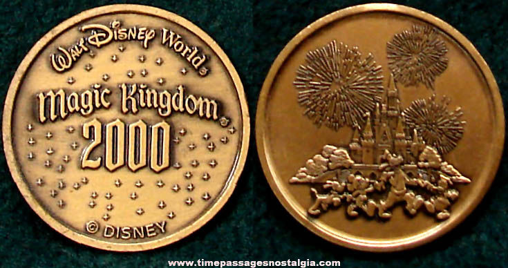 Walt Disney World Millennium Souvenir Commemorative Medal Coin