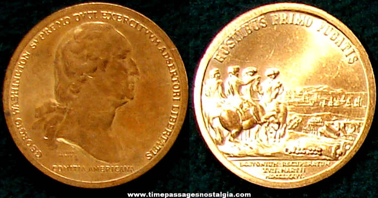 George Washington Boston Massachusetts Medal Coin