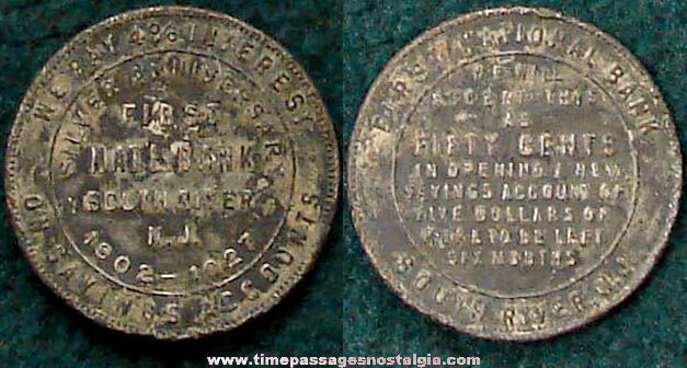 1927 South River New Jersey Bank Advertising Token Coin