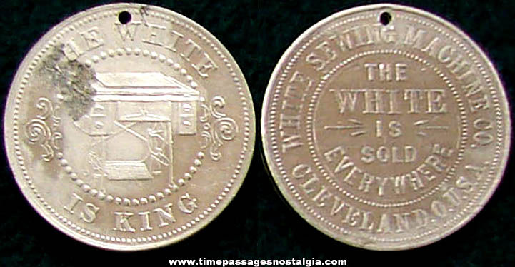 Old Cleveland Ohio White Sewing Machine Advertising Token Coin