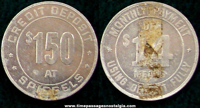 Old Spiegels Credit Deposit Advertising Token Coin