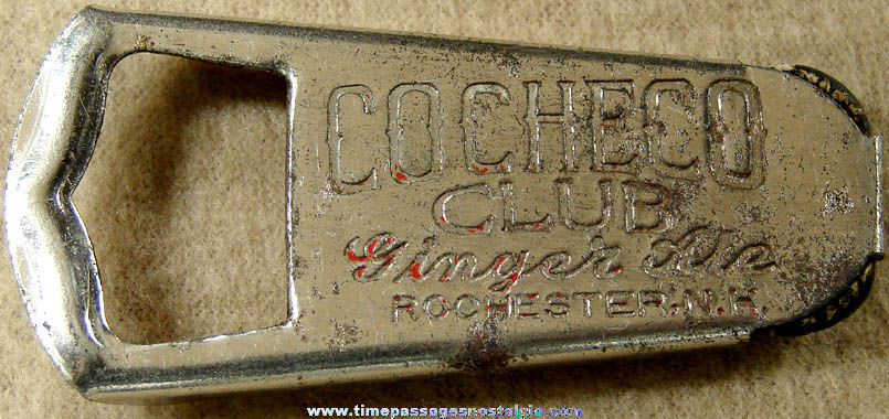 Old Cocheco Club Ginger Ale Advertising Premium Bottle Opener