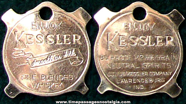 Old Kessler Whiskey Advertising Premium Key Chain Screwdriver