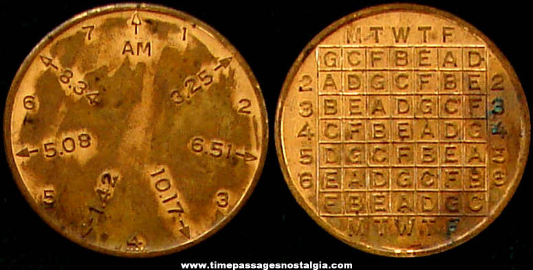 Old Calendar & Measurement Token Coin