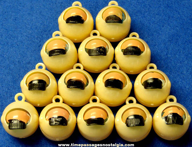 (14) Old Gum Ball Machine Prize Mechanical Eye Ball Charms