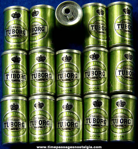 (15) Metal Tuborg Beer Gum Ball Machine Prize Toy Charms
