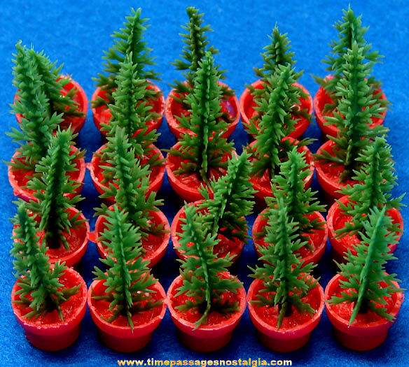 (20) Old Gum Ball Machine Miniature Prize Potted Trees
