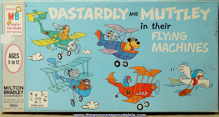 1969 Dastardly & Muttley Cartoon Character Board Game