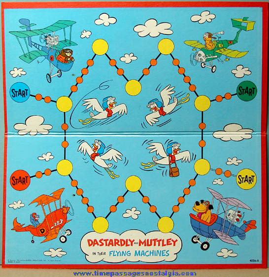 ©1969 Dastardly & Muttley Cartoon Character Board Game
