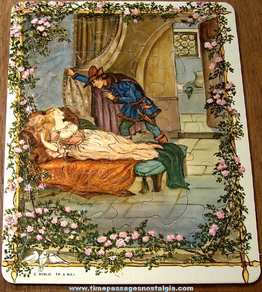 (4) Boxed ©1963 Tasha Tudor Fairy Tale Character Jigsaw Puzzles