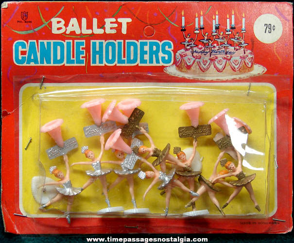 Old Ballerina Ballet Birthday Cake Decoration Candle Holders