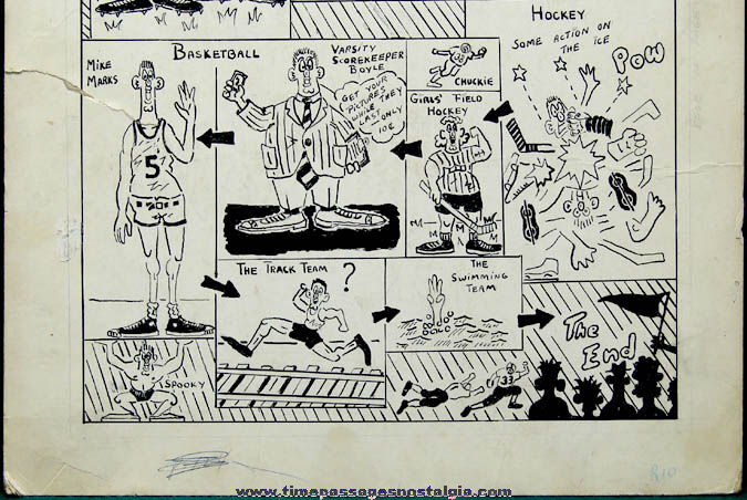 1966 Sports Ill Stated School Year Book Artwork