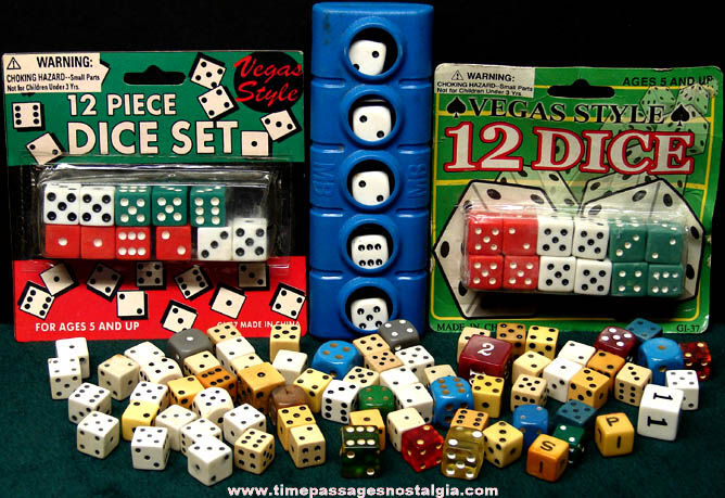 (100) Old Game Dice