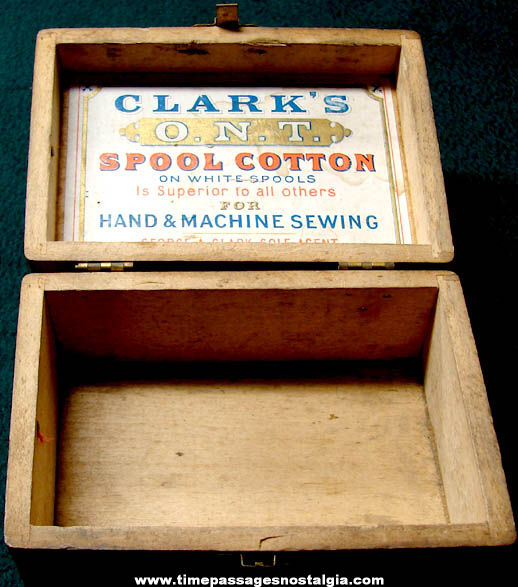 1884 - 1885 New Orleans World’s Fair Thread Advertising Sample Wooden Box