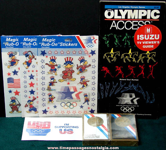 (7) 1984 Los Angeles Olympics Advertising Souvenir Items
