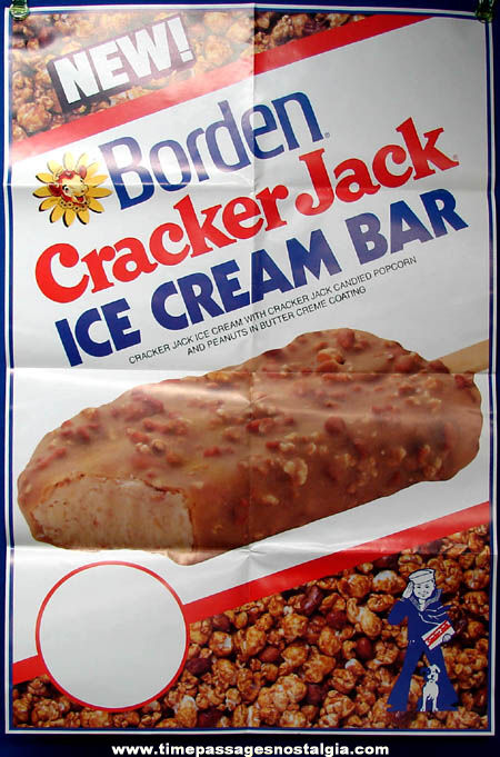 (6) 1987 Borden Cracker Jack Ice Cream Bar Advertising Items